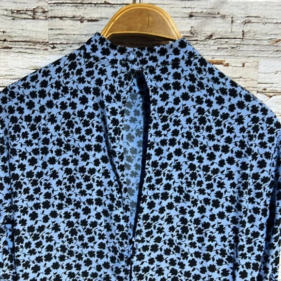 H&M open back high neck floral blouse size 6 - Picture 8 of 11